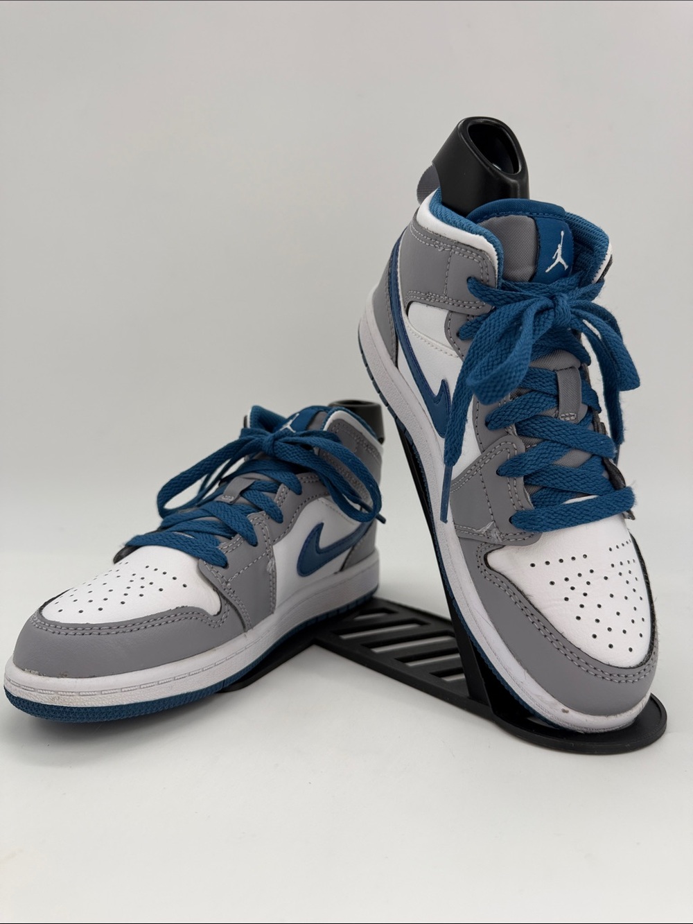 Air Jordan 1 Mid PS "Cement True Blue" (Style Code: DQ8424-014) Size 13.5 C - Picture 3 of 16